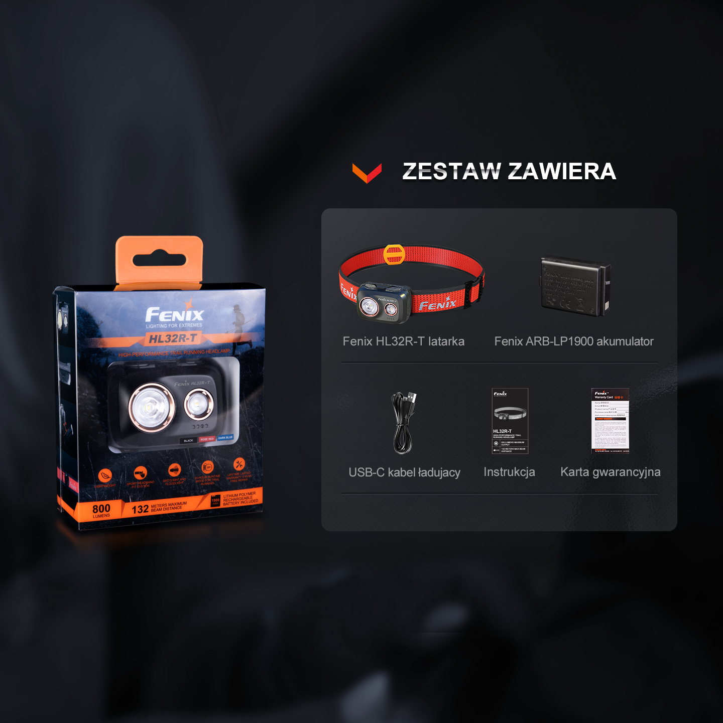 Latarka czołowa Fenix HL32R-T czarna - obrazek 10