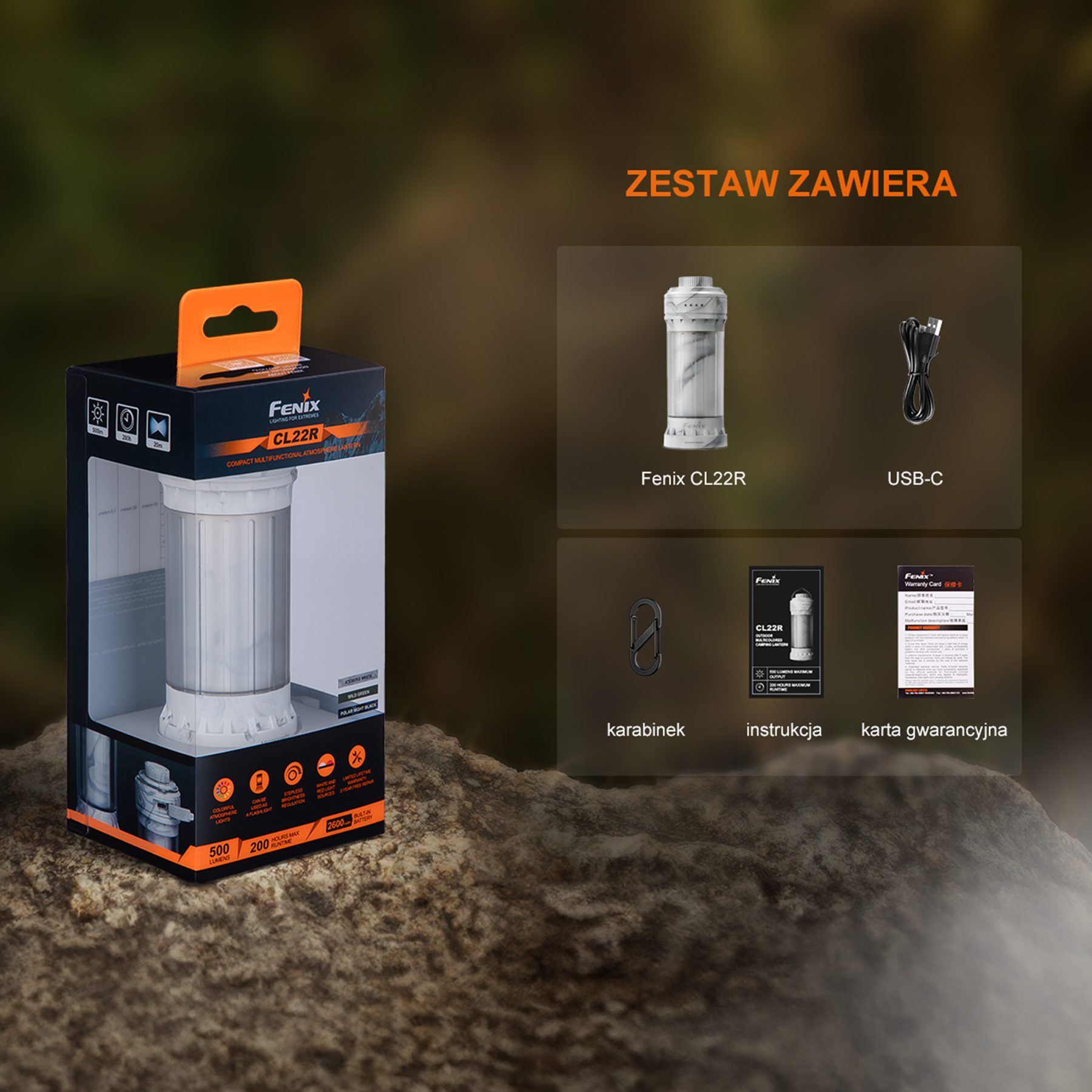 Latarka kempingowa Fenix CL22R czarna - obrazek 6