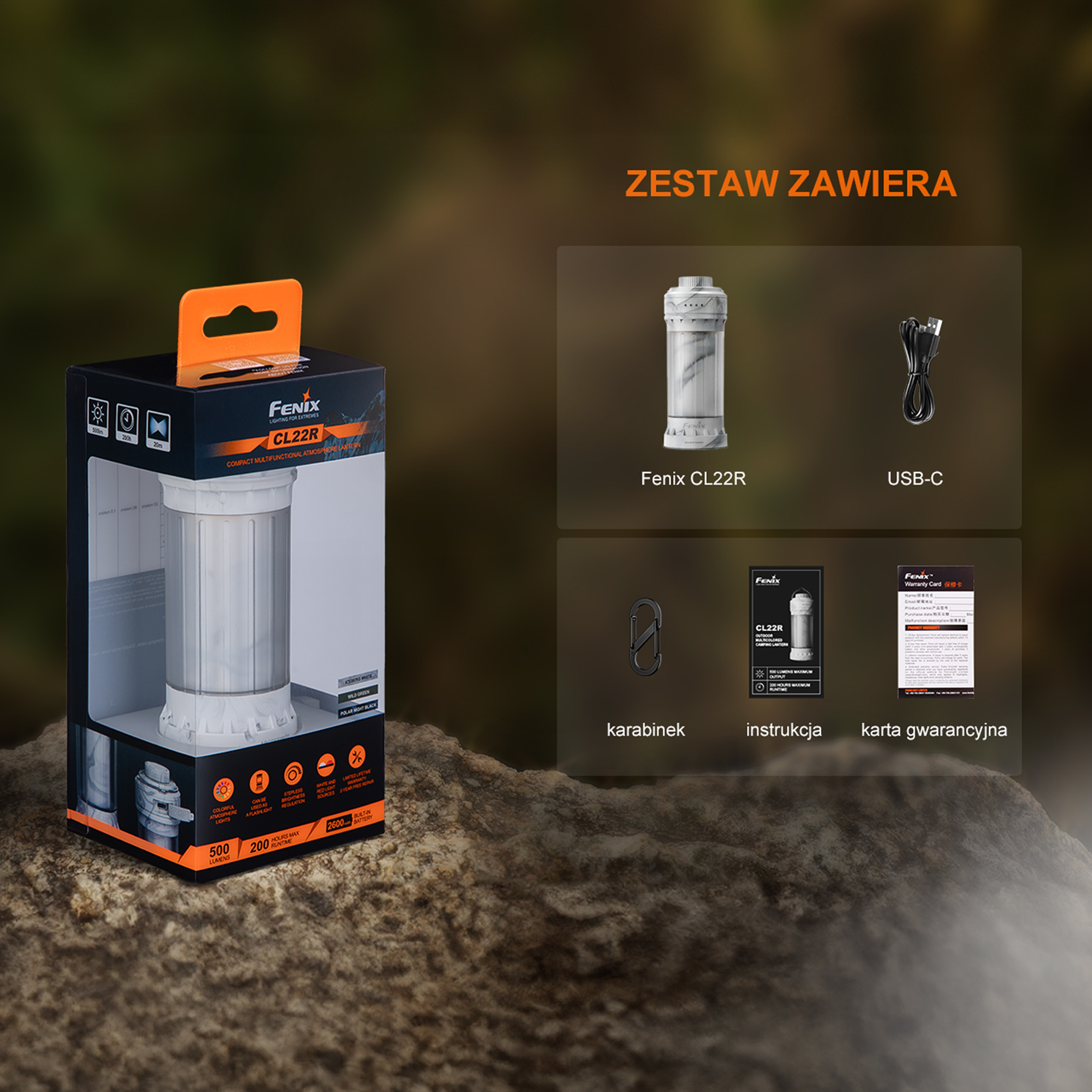 Latarka kempingowa Fenix CL22R czarna - obrazek 6