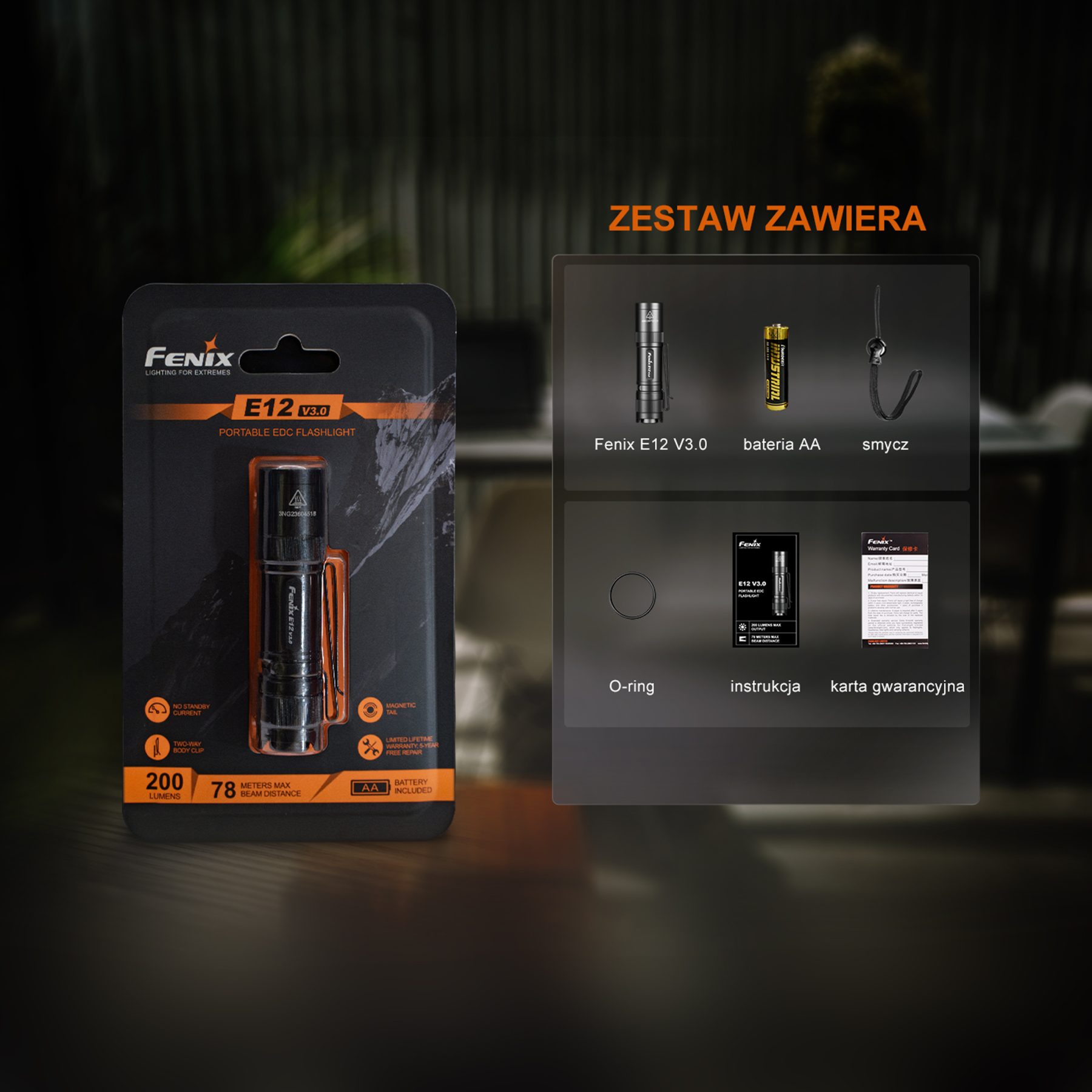 Latarka LED Fenix E12 V3.0 - obrazek 9
