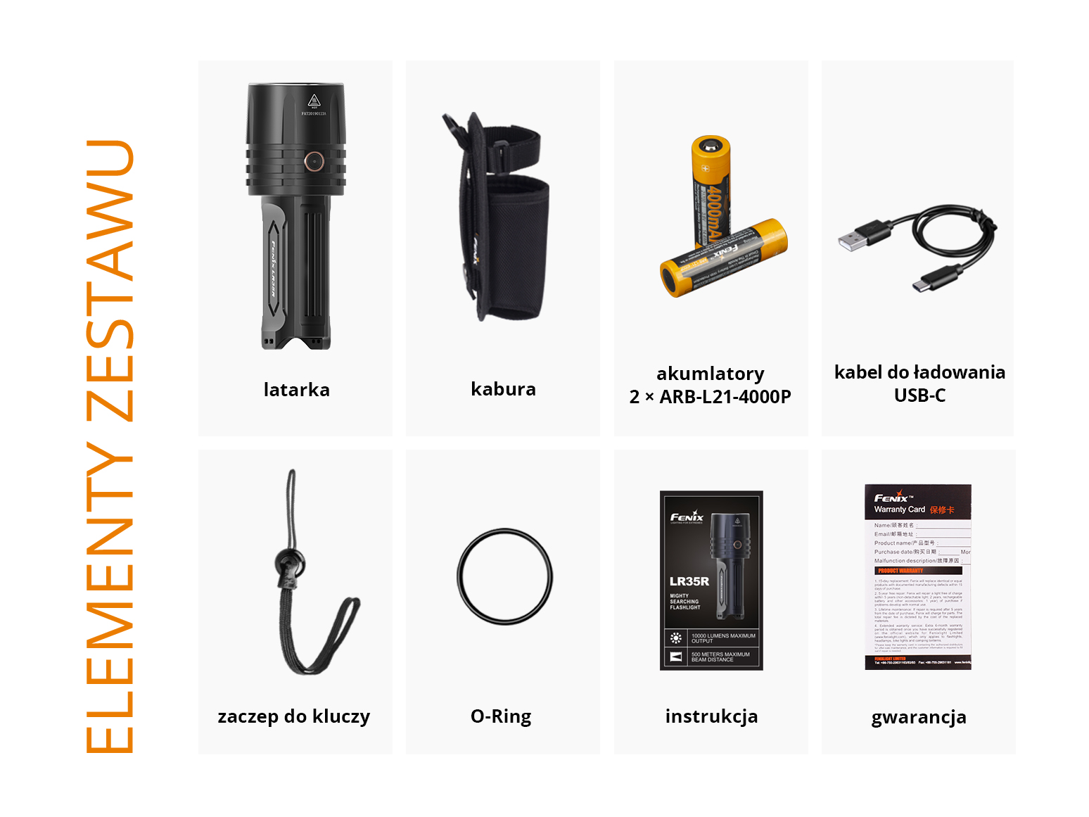 Latarka LED Fenix LR35R czarna - obrazek 8