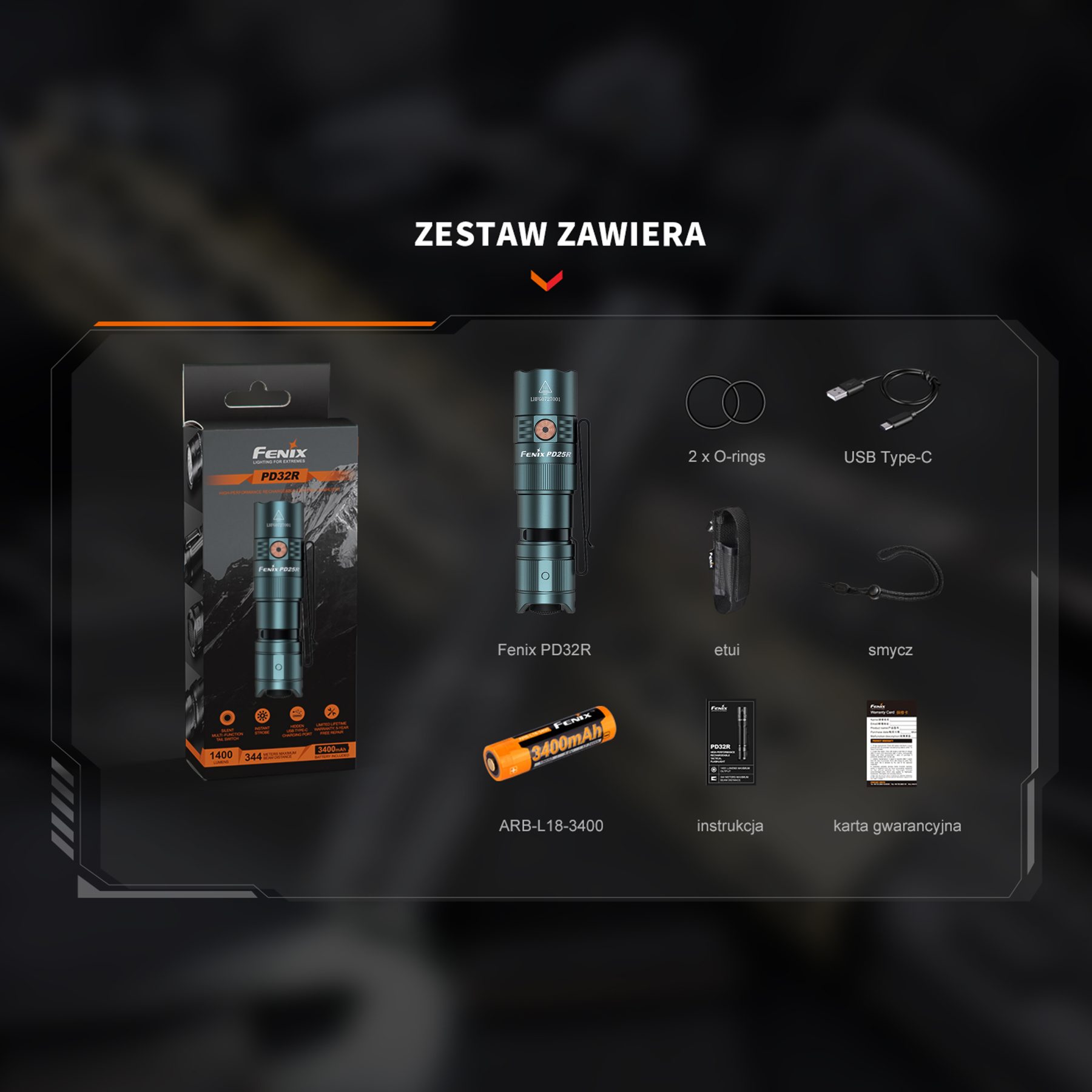 Latarka LED Fenix PD25R edycja limitowana zielona - obrazek 7
