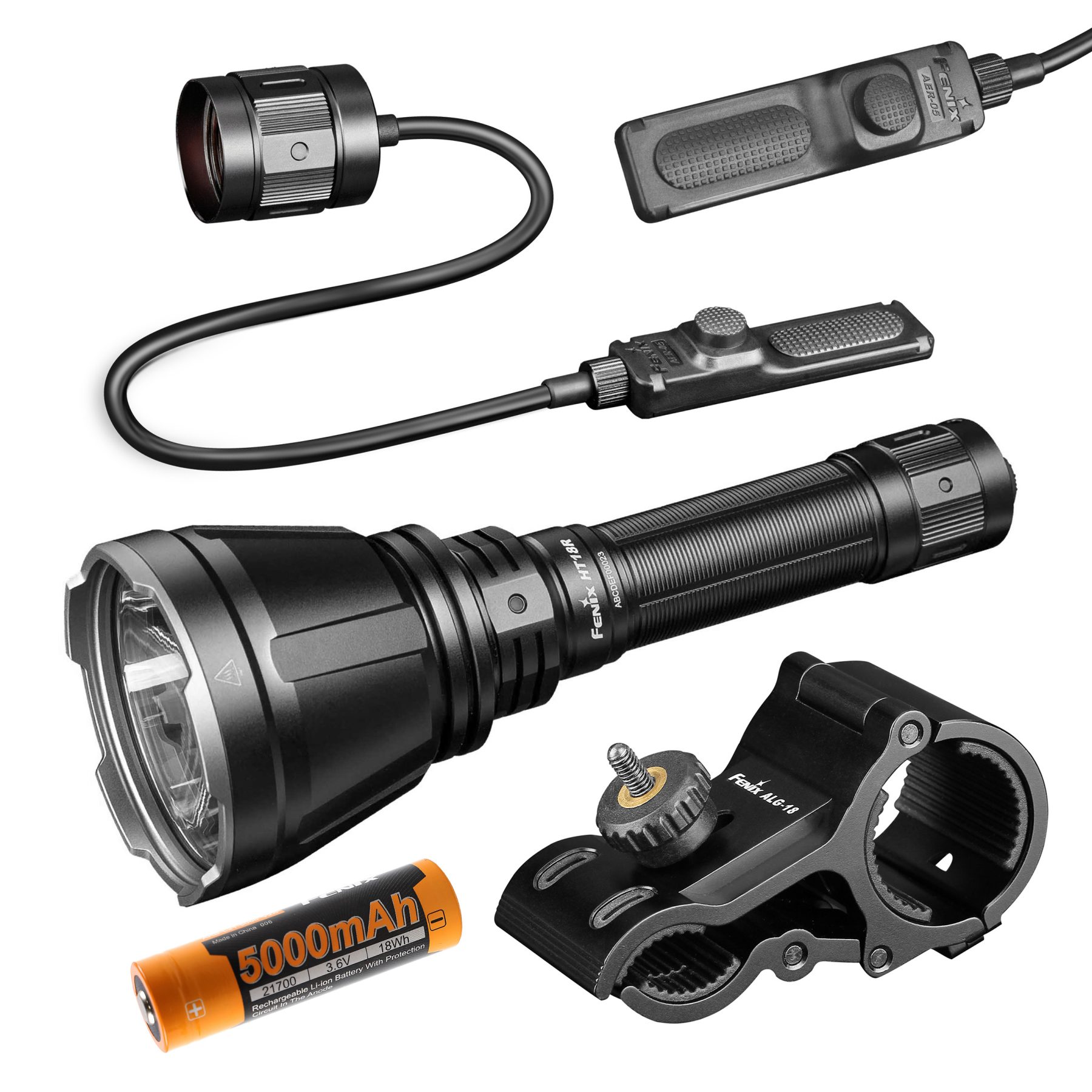 Zestaw latarka LED Fenix HT18R i montaż taktyczny ALG-18 oraz włącznik na kablu żelowy Fenix AER-05 - obrazek 10